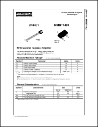 datasheet for 2N4401 by Fairchild Semiconductor