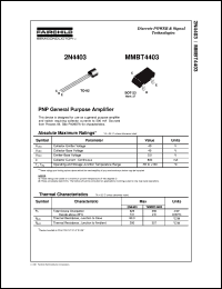datasheet for 2N4403 by Fairchild Semiconductor