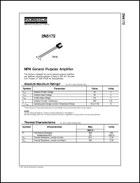 datasheet for 2N5172 by Fairchild Semiconductor