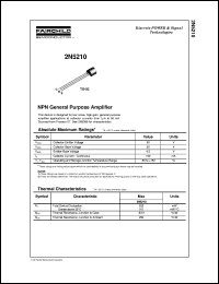 datasheet for 2N5210 by Fairchild Semiconductor