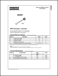 datasheet for 2N5307 by Fairchild Semiconductor