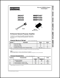 datasheet for 2N5457 by Fairchild Semiconductor
