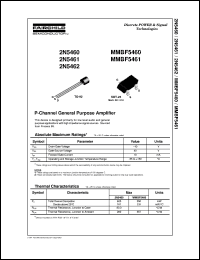 datasheet for 2N5460 by Fairchild Semiconductor