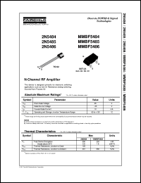 datasheet for 2N5484 by Fairchild Semiconductor