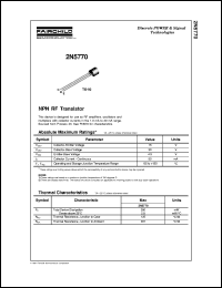 datasheet for 2N5770 by Fairchild Semiconductor