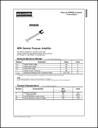 datasheet for 2N5830 by Fairchild Semiconductor