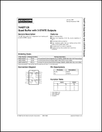 datasheet for 74ABT126CSC by Fairchild Semiconductor