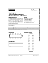 datasheet for 74ABT162244CSSX by Fairchild Semiconductor