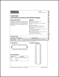 datasheet for 74ABT16244CMTD by Fairchild Semiconductor