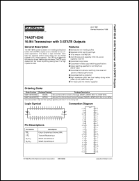 datasheet for 74ABT16245CSSCX by Fairchild Semiconductor