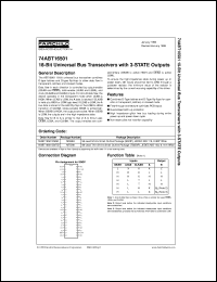 datasheet for 74ABT16501CMTDX by Fairchild Semiconductor