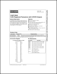 datasheet for 74ABT16543CMTD by Fairchild Semiconductor