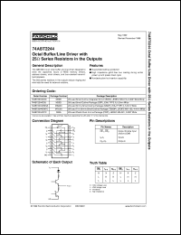 datasheet for 74ABT2244CSJ by Fairchild Semiconductor