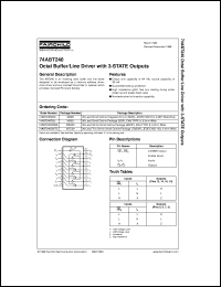 datasheet for 74ABT240CSJ by Fairchild Semiconductor