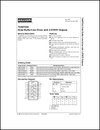 datasheet for 74ABT244CSJ by Fairchild Semiconductor