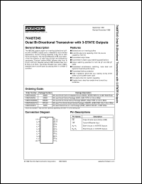 datasheet for 74ABT245CSJ by Fairchild Semiconductor