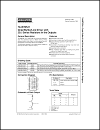 datasheet for 74ABT2541CSJX by Fairchild Semiconductor