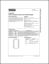datasheet for 74ABT373CSJ by Fairchild Semiconductor