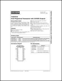 datasheet for 74ABT543CSCX by Fairchild Semiconductor