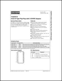 datasheet for 74ABT574CSCX by Fairchild Semiconductor