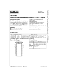 datasheet for 74ABT652CSC by Fairchild Semiconductor