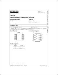 datasheet for 74AC05SCX by Fairchild Semiconductor
