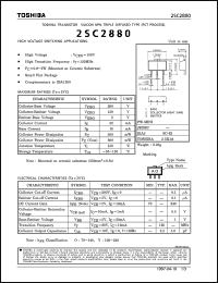 datasheet for 2SC2880 by Toshiba