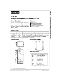 datasheet for 74AC169PC by Fairchild Semiconductor