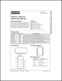 datasheet for 74AC175SJX by Fairchild Semiconductor