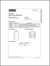 datasheet for 74AC20SJ by Fairchild Semiconductor