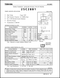 datasheet for 2SC2881 by Toshiba