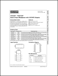 datasheet for 74AC257SJX by Fairchild Semiconductor