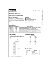 datasheet for 74AC521SCX by Fairchild Semiconductor