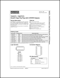 datasheet for 74AC574SC by Fairchild Semiconductor