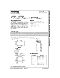 datasheet for 74AC646SPC by Fairchild Semiconductor
