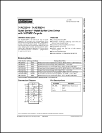 datasheet for 74ACQ244SCX by Fairchild Semiconductor