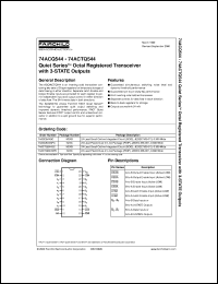 datasheet for 74ACQ544SC by Fairchild Semiconductor