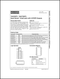 datasheet for 74ACQ573MTCX by Fairchild Semiconductor
