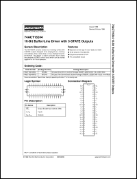 datasheet for 74ACT16244SSC by Fairchild Semiconductor