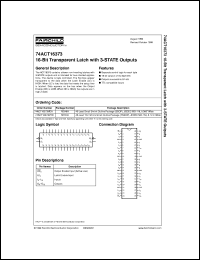 datasheet for 74ACT16373SSCX by Fairchild Semiconductor