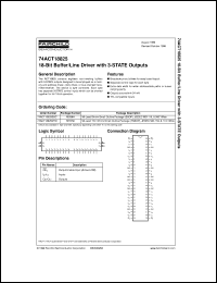 datasheet for 74ACT18825SSC by Fairchild Semiconductor