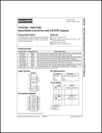 datasheet for 74ACT240PC by Fairchild Semiconductor