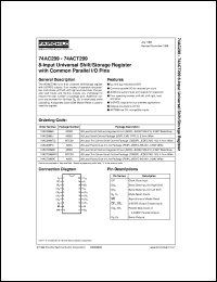 datasheet for 74ACT299MTCX by Fairchild Semiconductor
