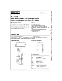 datasheet for 74ACT323PC by Fairchild Semiconductor