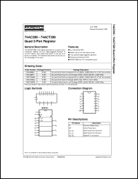 datasheet for 74ACT399PC by Fairchild Semiconductor