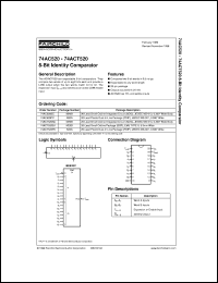 datasheet for 74ACT520PC by Fairchild Semiconductor