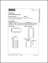 datasheet for 74ACT843CW by Fairchild Semiconductor