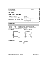 datasheet for 74ACTQ02MTCX by Fairchild Semiconductor