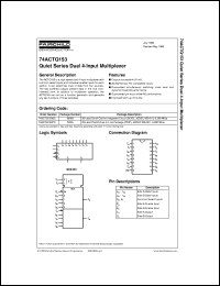 datasheet for 74ACTQ153SCX by Fairchild Semiconductor