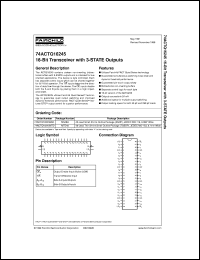 datasheet for 74ACTQ16245SSCX by Fairchild Semiconductor
